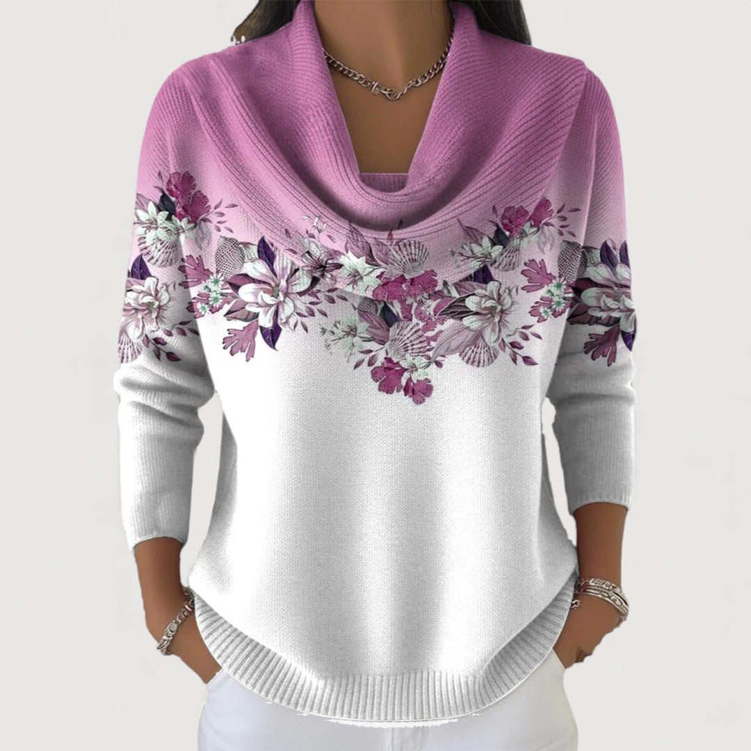 Jolanda dames katoenen coltrui met bloemenprint