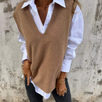 Pleun comfortabele mouwloze trui