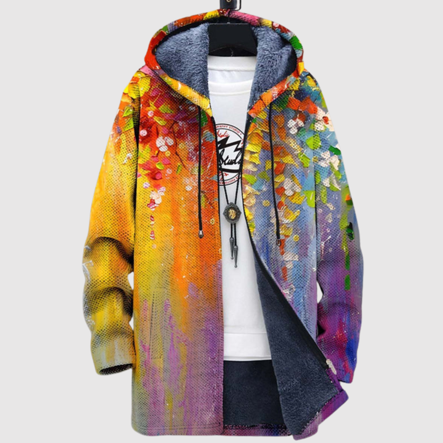 Dames hoodie met grafische kleurvlakken in heldere blokken kleur