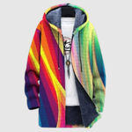 Sweater met geometrische kleurblokken in felle tinten en een relaxte unisex pasvorm