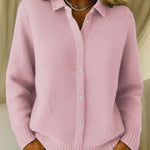 Celine dames gebreid knoopvest met structuur