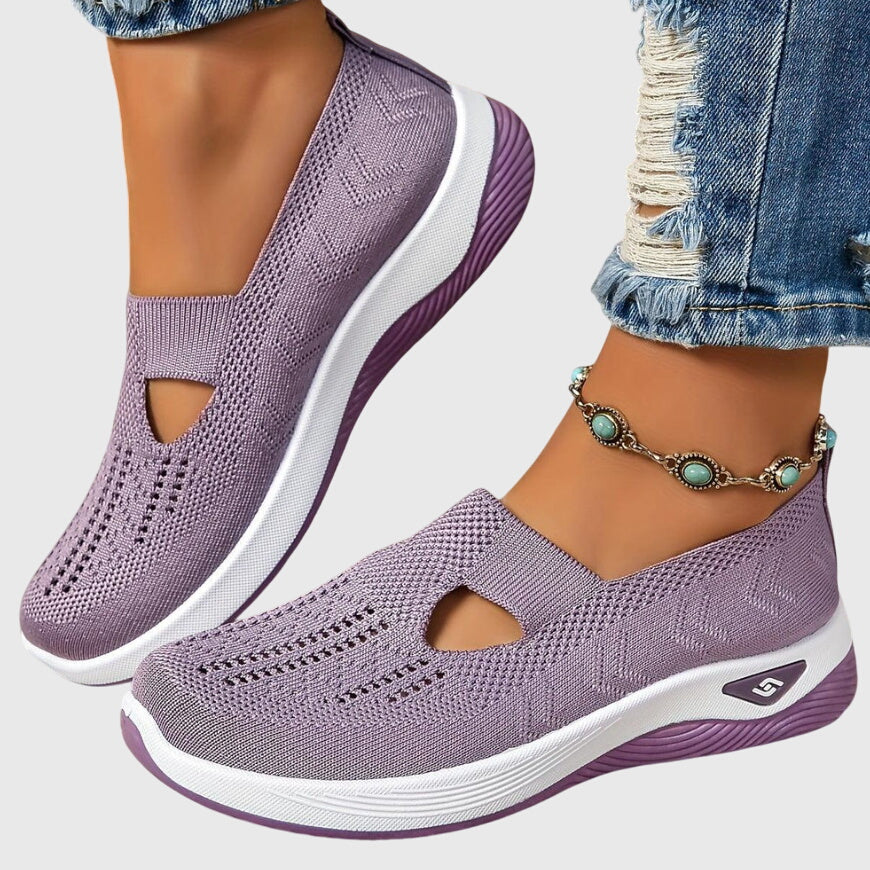 Orthopedische wandelschoenen voor dames met dempende zool en antislip rubberen buitenzool