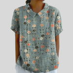 Comfortabele dames top met bloemenprint en losse snit, ademend weefsel voor elk seizoen