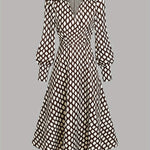 Zara dames jurk met ruitprint en ceintuur