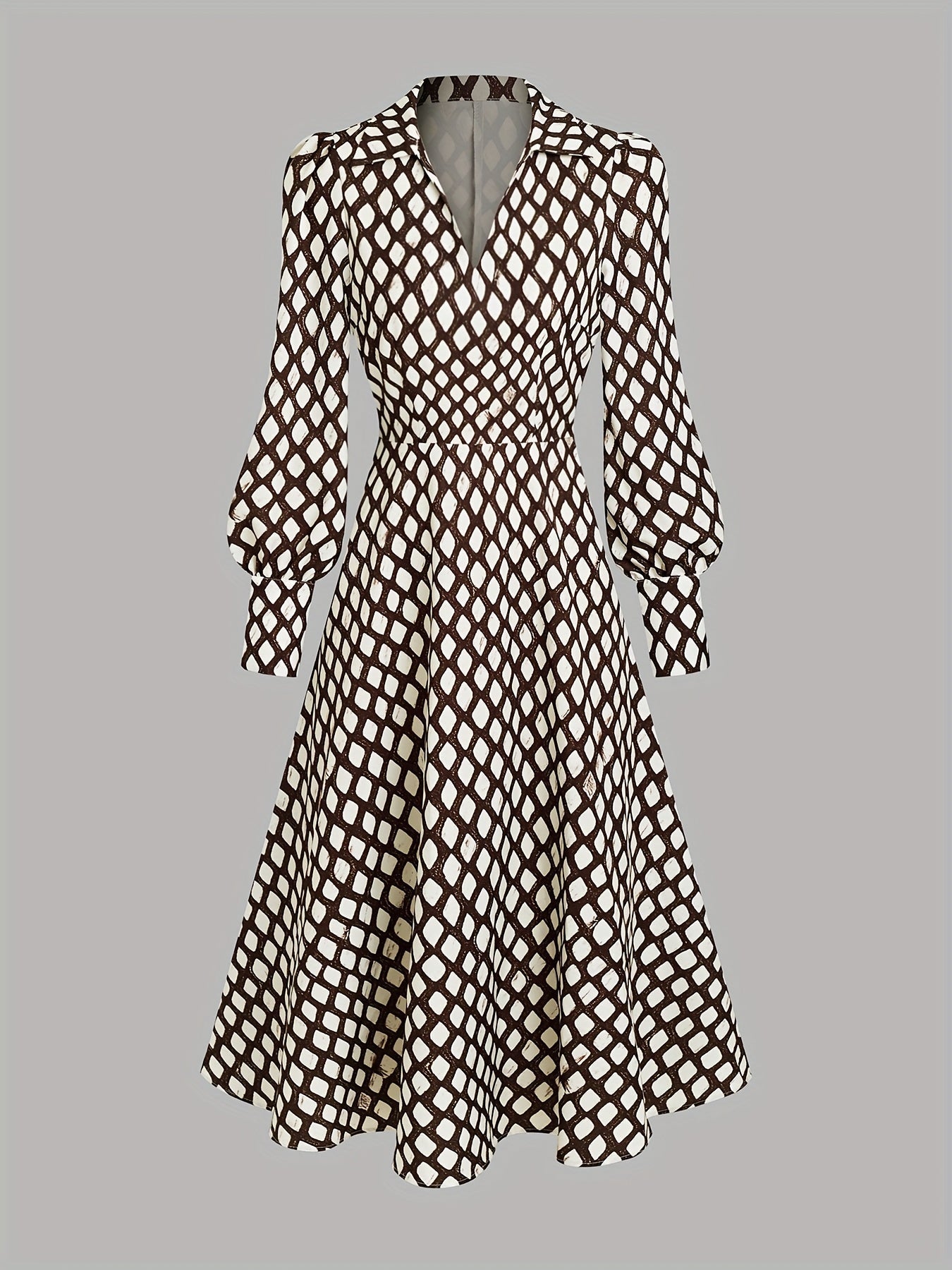 Zara dames jurk met ruitprint en ceintuur
