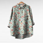 Elegante zomerblouse met kunstzinnige print en ruime snit voor dames