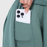Elegante 2-in-1 dames rok met hoge taille, elastische band en soepel vallende stof