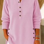 Marloes henley-tuniek met knopen