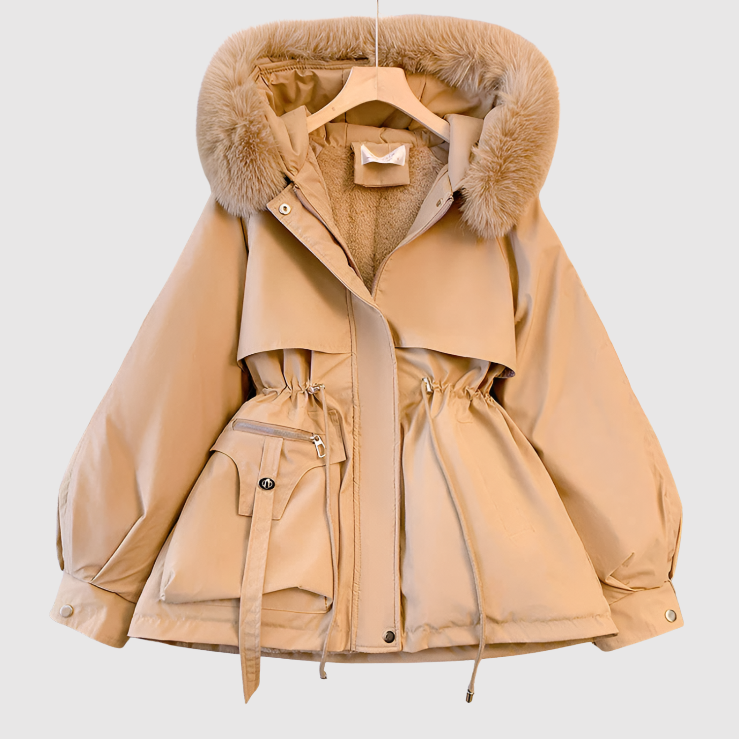 Gerdien dames gewatteerde winterparka met capuchon