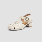 Sanne dames mary jane schoenen met uitsparing en lage hak