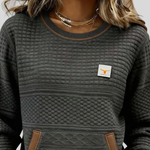 Eefje dames sweater met ronde hals en kleurvlakken