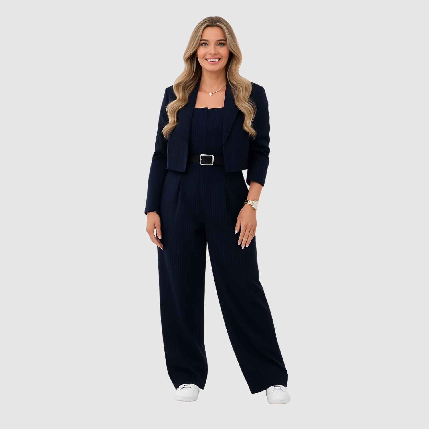 Dorien dames bustierjumpsuit met korte blazer