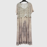 Elegante midi jurk voor dames met zachte bloemenprint in rustige tinten