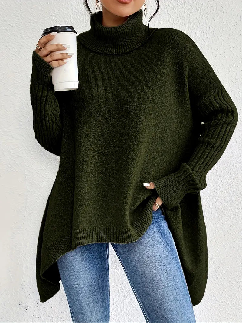 Hanne oversized trui met hoge hals
