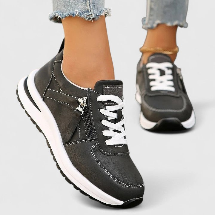 Elegante damesschoenen met gelzool, antislipzool en praktische rits aan de zijkant