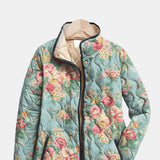 Vintage blauwe bloemenprint
