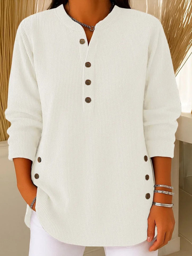 Marloes henley-tuniek met knopen