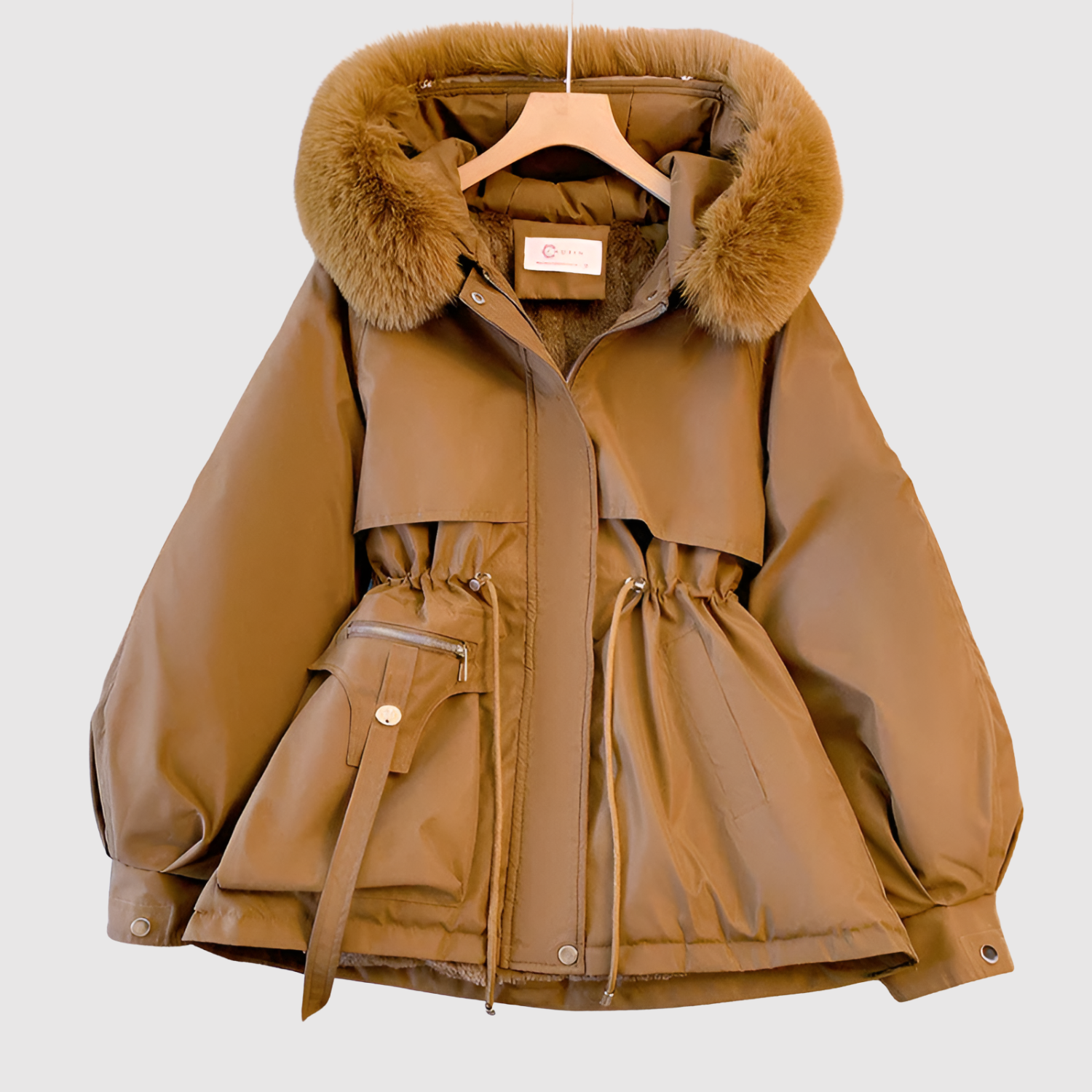 Gerdien dames gewatteerde winterparka met capuchon