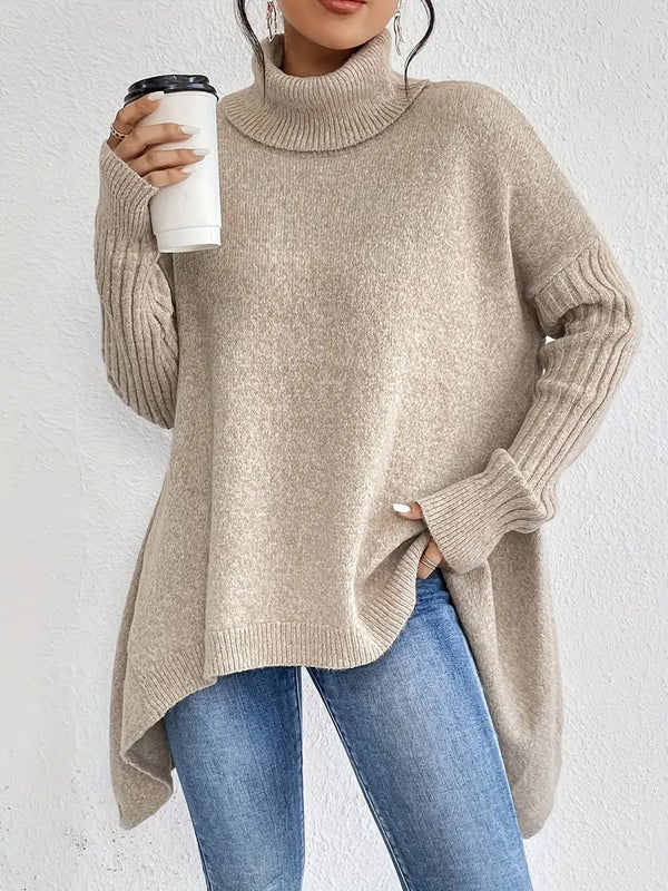 Hanne oversized trui met hoge hals