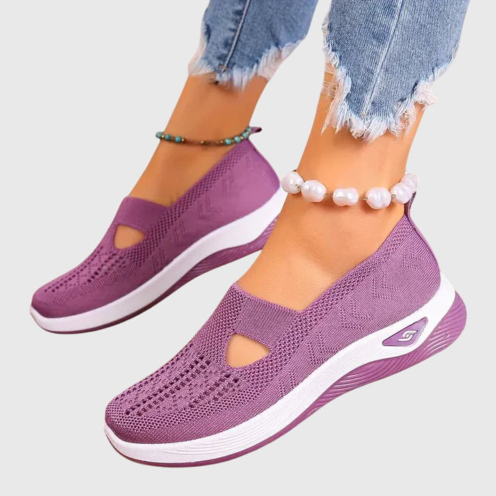 Orthopedische wandelschoenen voor dames met dempende zool en antislip rubberen buitenzool