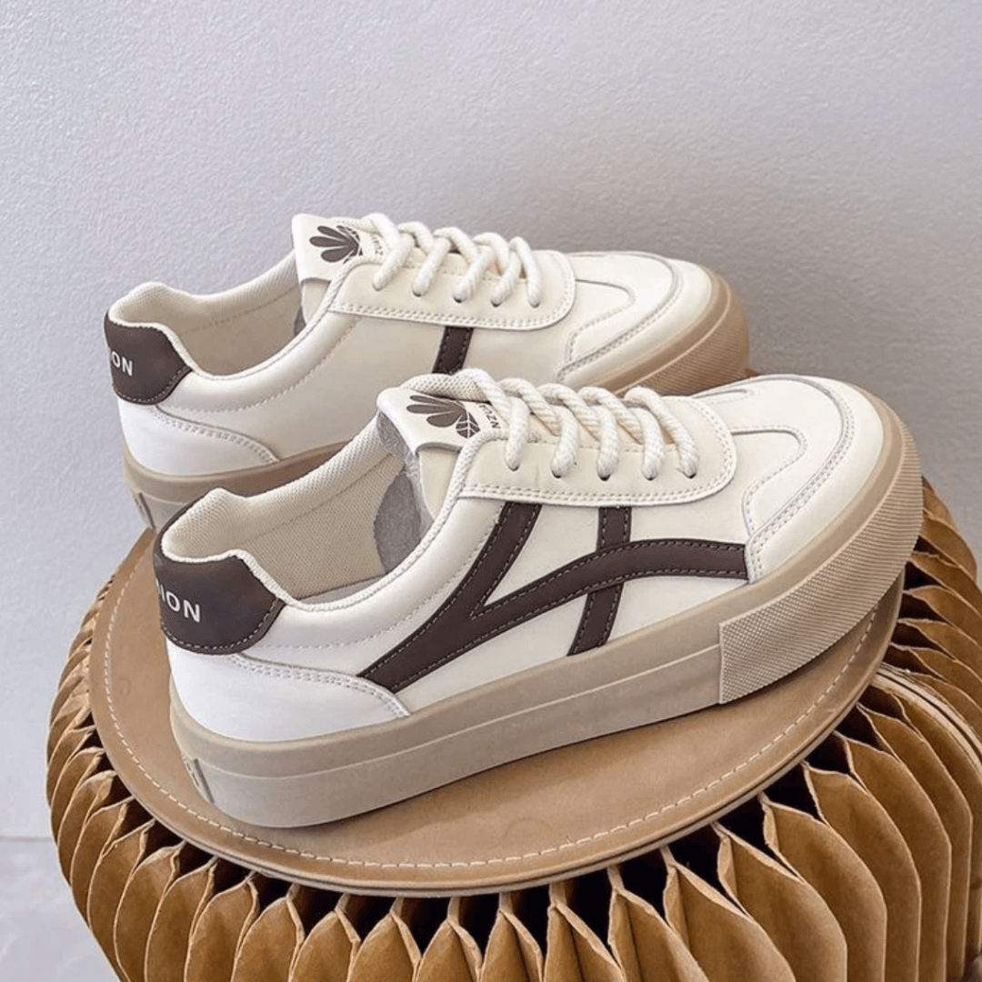 Yvette sneakers met plateauzool