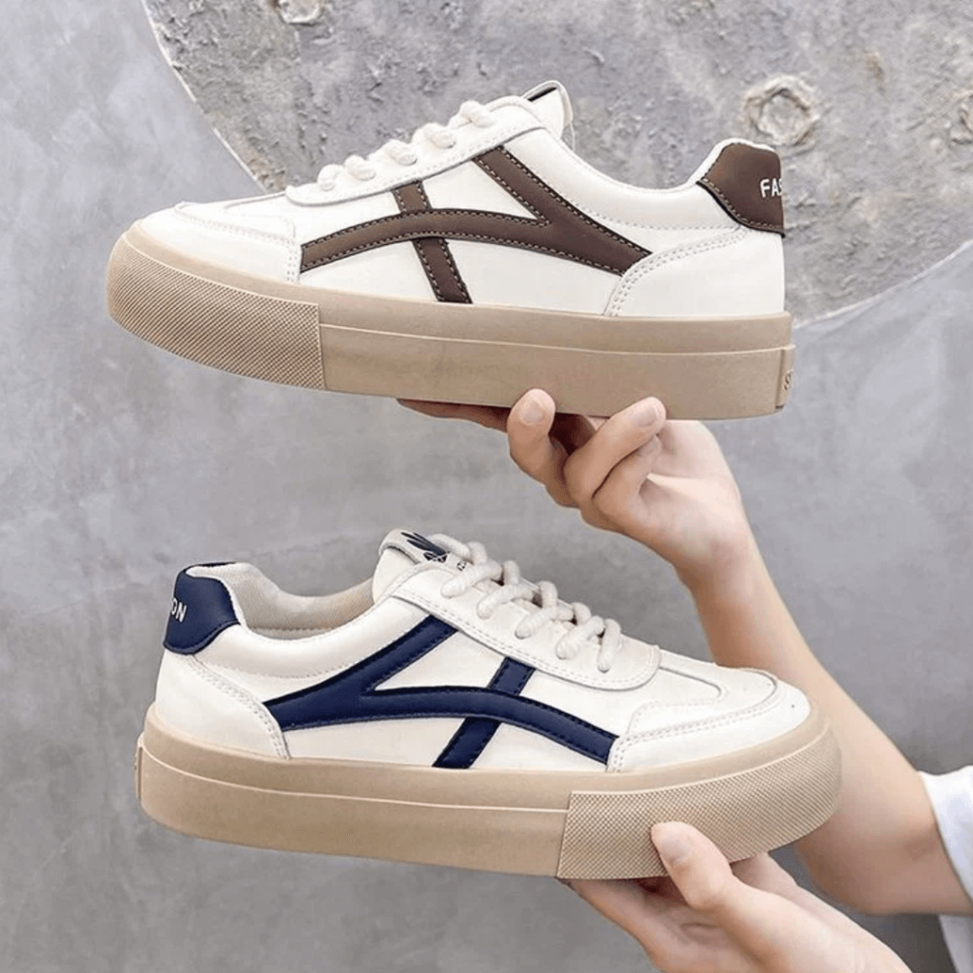 Yvette sneakers met plateauzool