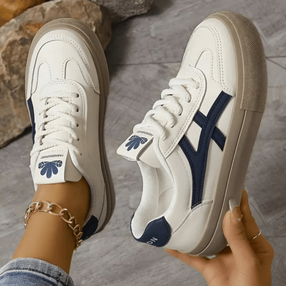 Yvette sneakers met plateauzool