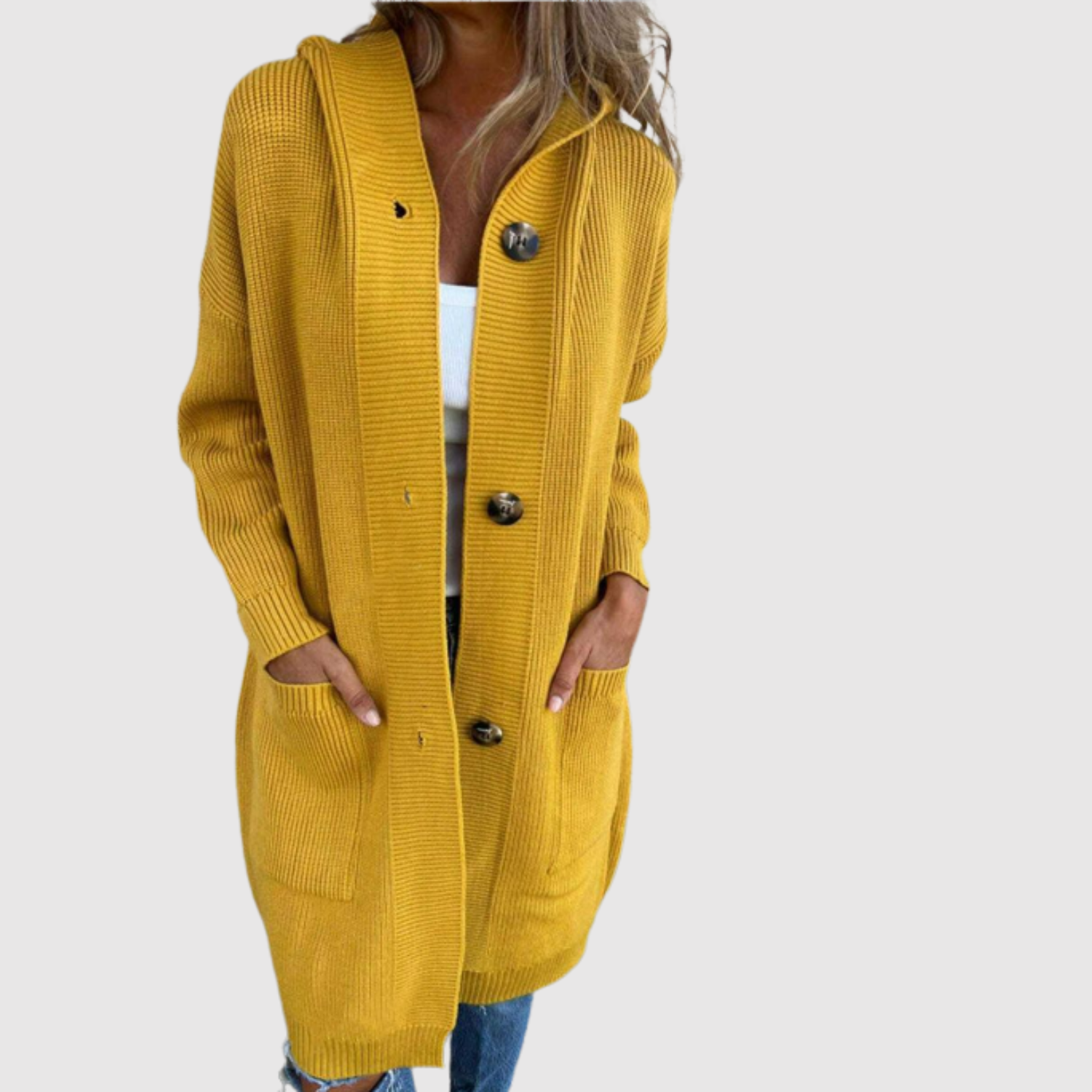 Zita dames lang knoopvest