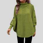 Sanne dames kabeltrui met hoge hals