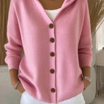 Carmen dames knoopvest met capuchon