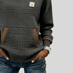 Eefje dames sweater met ronde hals en kleurvlakken