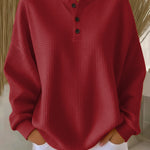 Maaike henley-sweater met structuur