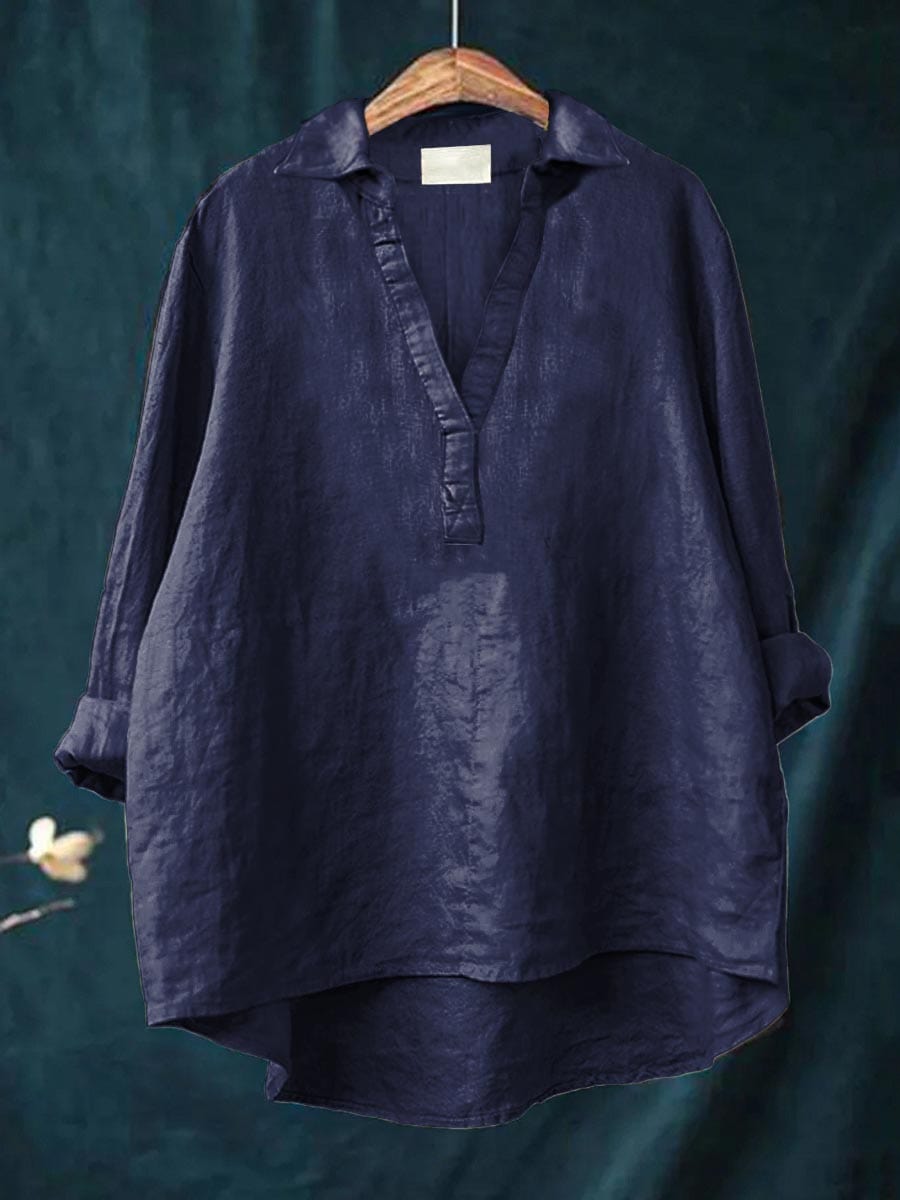 Luchtige dames zomerblouse met artistiek dessin en soepele val, in lichte zomerstof