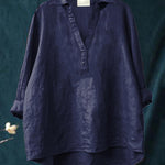 Luchtige dames zomerblouse met artistiek dessin en soepele val, in lichte zomerstof
