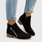 Bruine vintage orthopedische laarzen voor dames met stevige, duurzame zool