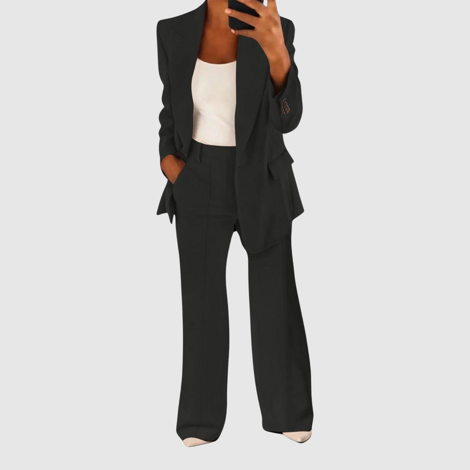 Hanne dames klassieke getailleerde jumpsuit