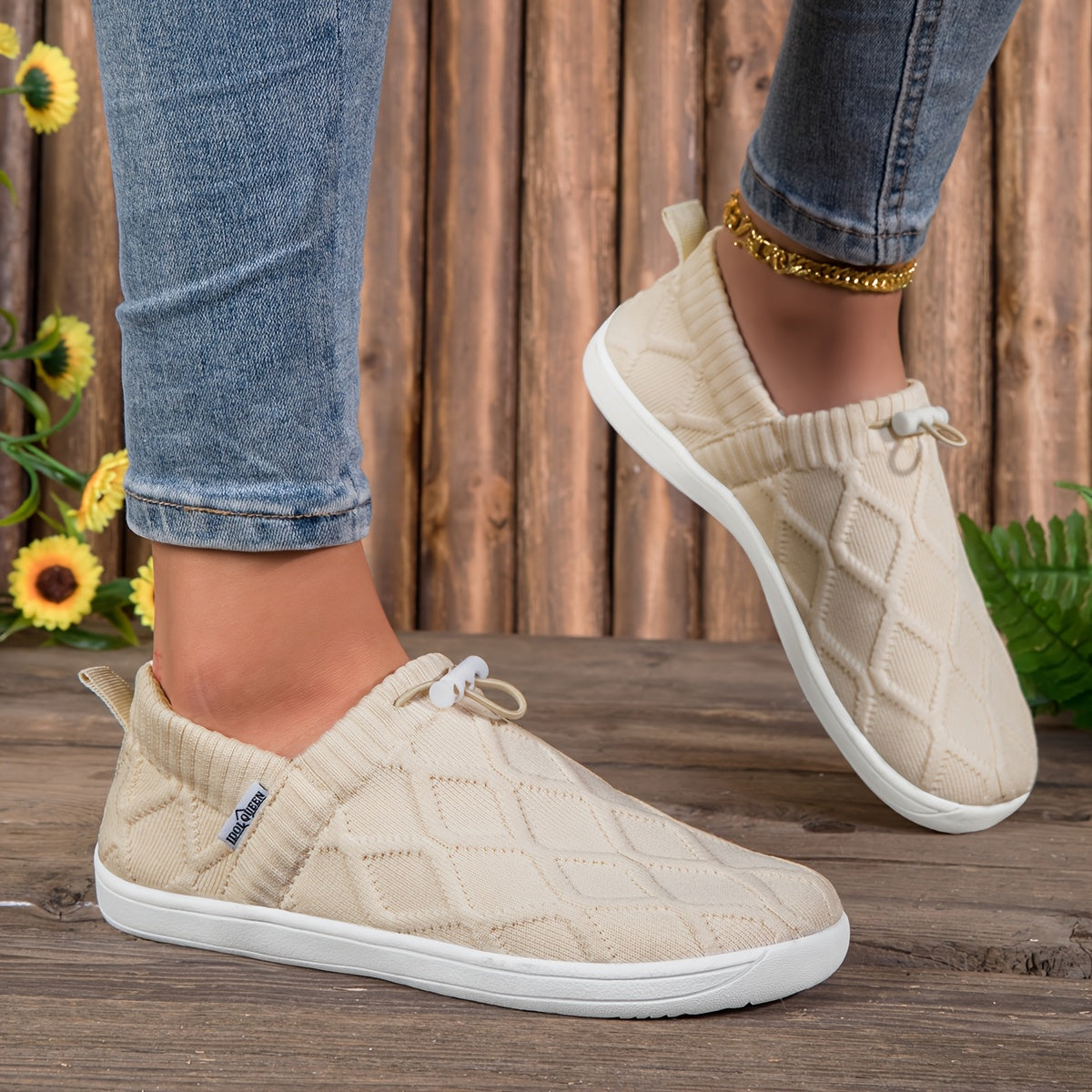 Saskia barefoot sneakers met brede neus