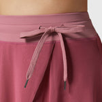 Elegante 2-in-1 dames rok met hoge taille, elastische band en soepel vallende stof
