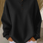 Maaike henley-sweater met structuur
