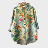 Groene bloemenprint