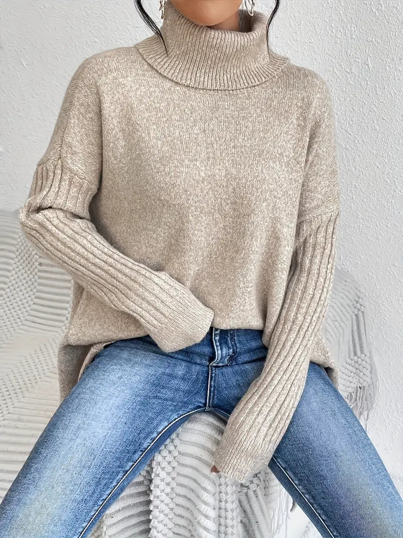 Hanne oversized trui met hoge hals