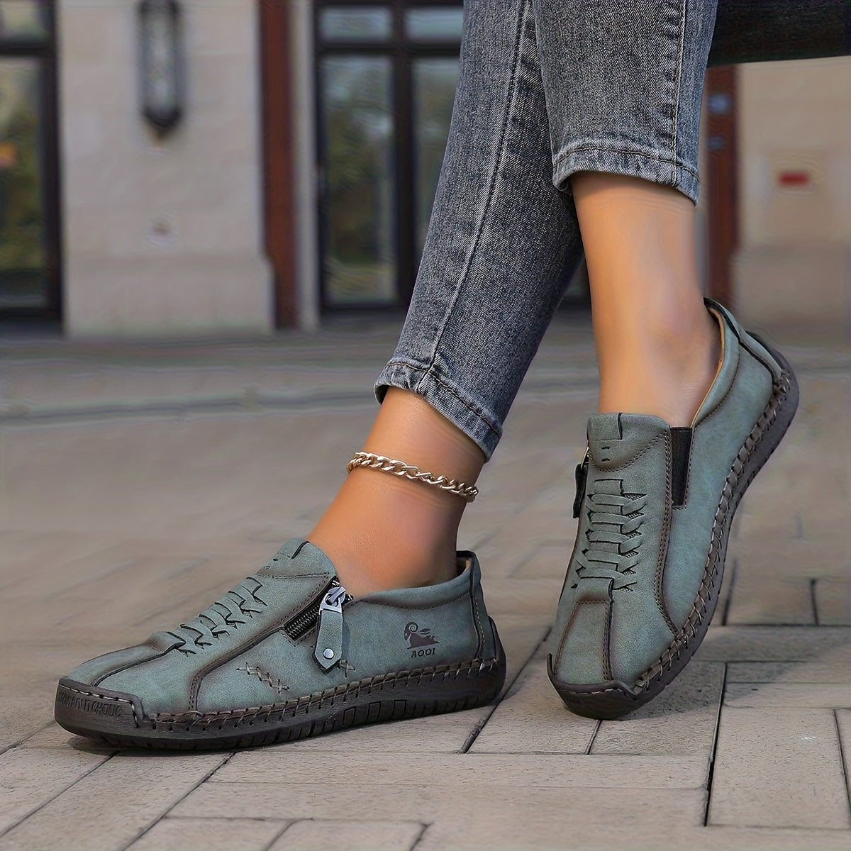 Gwen comfortsneakers met rits