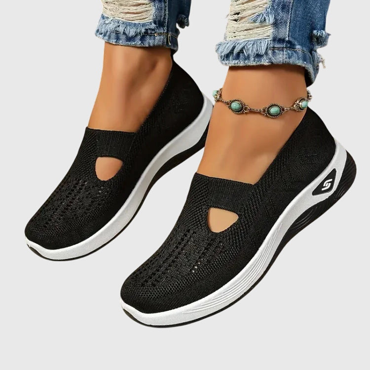Orthopedische wandelschoenen voor dames met dempende zool en antislip rubberen buitenzool