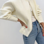 Floor vest met pareldetails