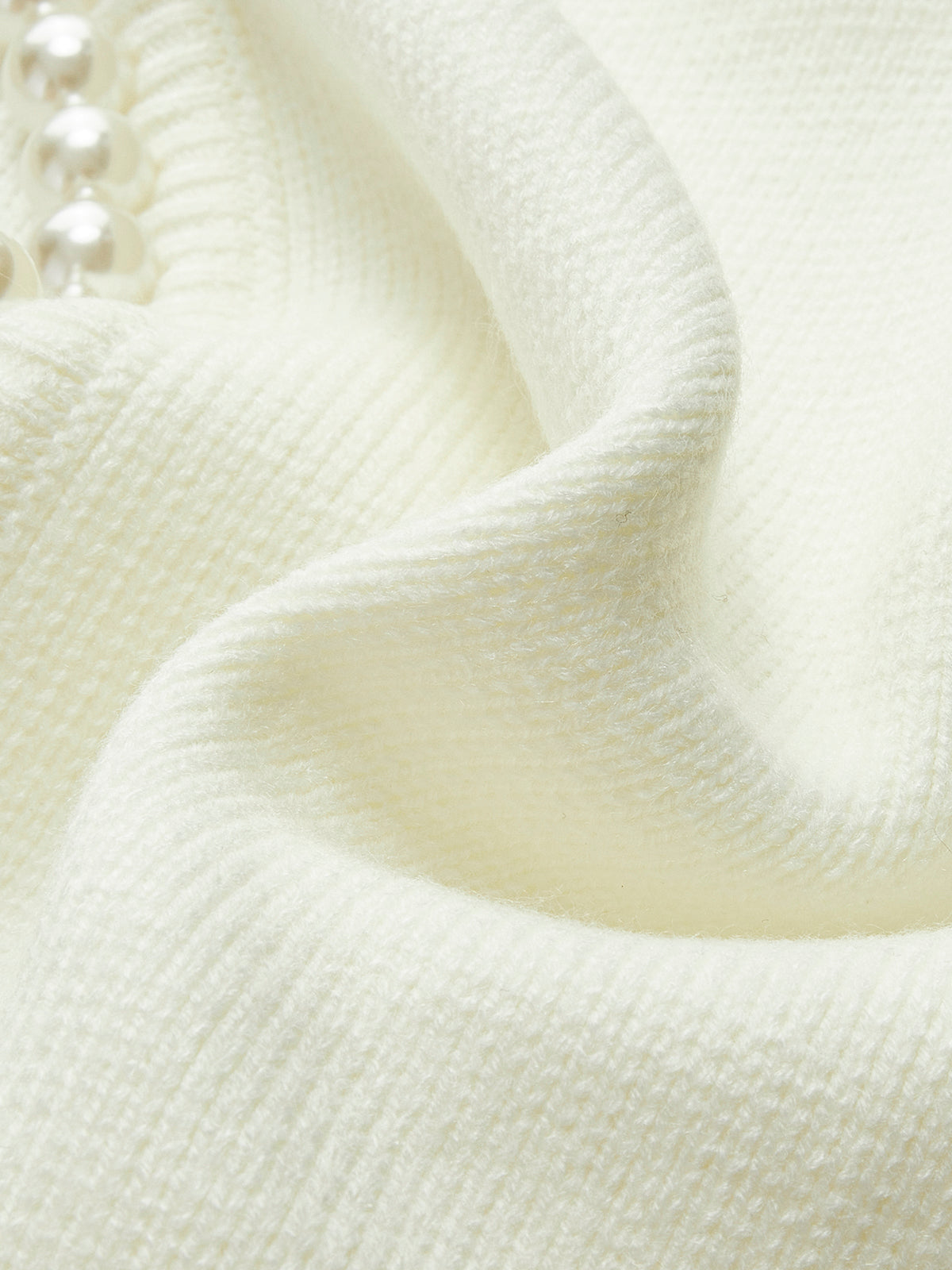 Floor vest met pareldetails