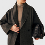 Romy dames relaxte oversized jas met sjaalkraag
