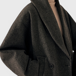 Romy dames relaxte oversized jas met sjaalkraag