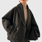 Romy dames relaxte oversized jas met sjaalkraag
