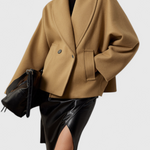 Romy dames relaxte oversized jas met sjaalkraag