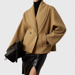 Romy dames relaxte oversized jas met sjaalkraag